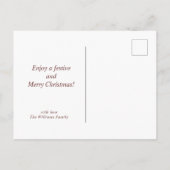 Vintag Frohe Weihnachten Traditionelle Postkarte (Rückseite)