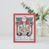 Vintag frohe Weihnachten und Frieden (Stehend Vorderseite)