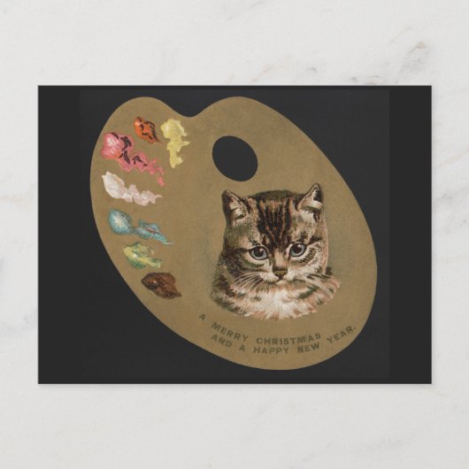 Vintag frohe Weihnachten und glückliche Neujahrska (Vorderseite)