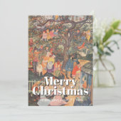 Vintag frohe Weihnachten verzauberte Tree Bosschèr (Stehend Vorderseite)