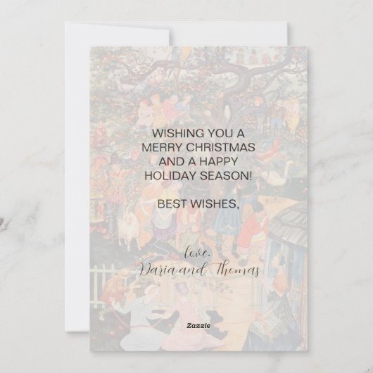 Vintag frohe Weihnachten verzauberte Tree Bosschèr (Rückseite)