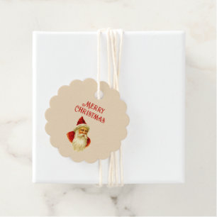 Vintag frohe Weihnachten Viktorianischer Weihnacht Geschenkanhänger