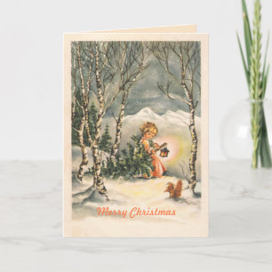 Vintag frohe Weihnachten Vintag