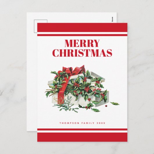 Vintag frohe Weihnachten Weihnachten (Vorne/Hinten)