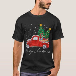 Vintag frohe Weihnachten Weihnachten Weihnachtsbau T-Shirt