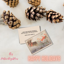 Vintag Frohe Weihnachten Weihnachtsmann Reindeer S