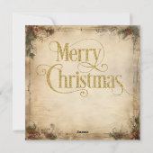 Vintag Frohe Weihnachts-Ephemera-Karte Feiertagskarte (Rückseite)