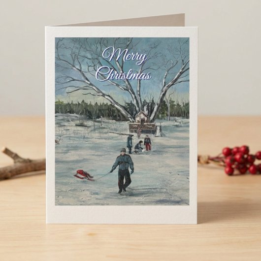 Vintag Frohe Weihnachts Hand Scribble Personalize Karte