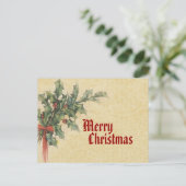 Vintag Frohe Weihnachts-Postkarte Feiertagspostkarte (Stehend Vorderseite)