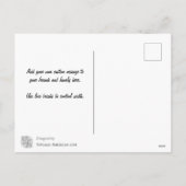 Vintag Frohe Weihnachts-Postkarte Feiertagspostkarte (Rückseite)