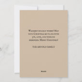 Vintag frohe Weihnachtsbärenfamilie Schnee Feiertagskarte (Rückseite)