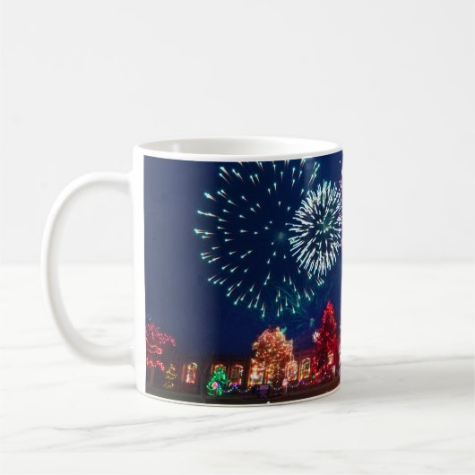 Vintag Frohe Weihnachtsfeier Personalisiert Kaffeetasse (Links)