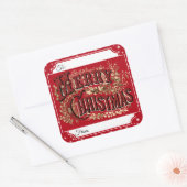 Vintag frohe Weihnachtsgeschenke Stickers (Umschlag)