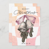 Vintag frohe Weihnachtsglocken Bows Weihnachten (Vorne/Hinten)