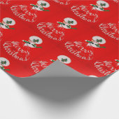 Vintag Frohe Weihnachtsmädchen Geschenkpapier (Ecke)