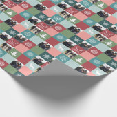 Vintag Frohe Weihnachtssymbole 4 Fotos Geschenkpapier (Ecke)