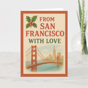 Vintag "From San Francisco With Liebe" Weihnachten Karte