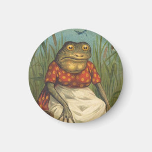 Vintag Frosch Lady Magnet
