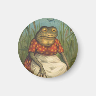 Vintag Frosch Lady Magnet