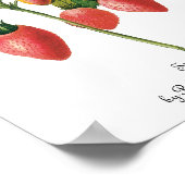 Vintag Frucht Berries Lebensmittel Erdbeeren von R Poster (Ecke)