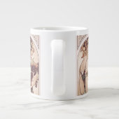 Vintag FruchtGirl von Alphonse Mucha Jumbo-Tasse (Rückseite)
