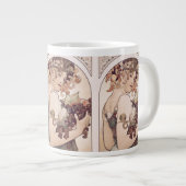 Vintag FruchtGirl von Alphonse Mucha Jumbo-Tasse (Vorderseite Rechts)
