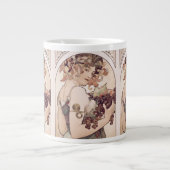 Vintag FruchtGirl von Alphonse Mucha Jumbo-Tasse (Vorderseite)