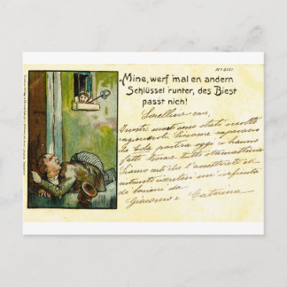 Vintag, frühe deutsche Postkarte, 1900 Postkarte
