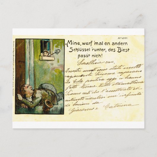 Vintag, frühe deutsche Postkarte, 1900 Postkarte (Vorderseite)