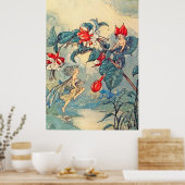 Vintag Fuchsia Fairies Poster (Küche)
