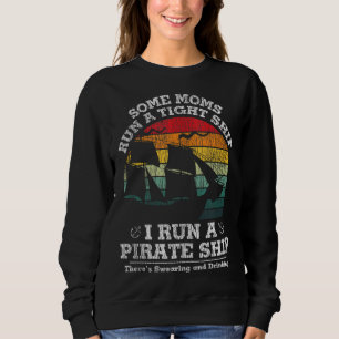 Vintag führe ich eine Piratenschiff Mama Vater Fam Sweatshirt