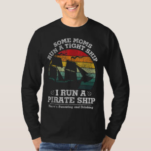 Vintag führe ich eine Piratenschiff Mama Vater Fam T-Shirt