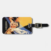 Vintag Fun Poster Style Circus Acrobat Gepäckanhänger (Vorderseite horizontal)