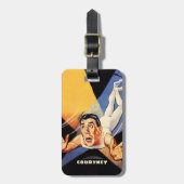 Vintag Fun Poster Style Circus Acrobat Gepäckanhänger (Vorderseite vertikal)