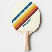 Vintag fünf Streifen mit Namen Tischtennis Schläger (Vorderseite)