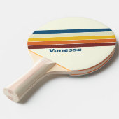 Vintag fünf Streifen mit Namen Tischtennis Schläger (Vorderseite)