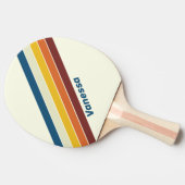 Vintag fünf Streifen mit Namen Tischtennis Schläger (Seitenansicht)
