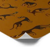 Vintag Funny Black Brown Kitten Cat Poster (Ecke)