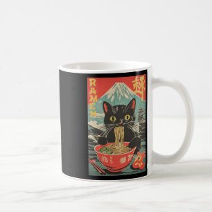 Vintag Funny Cat Ramen Anime Cat Japanisch Grafik Kaffeetasse