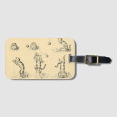 Vintag Funny Catnip Cat Gepäckanhänger (Vorderseite (Horizontal))