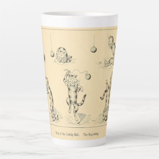 Vintag Funny Catnip Cat Milchtasse (Vorderseite)