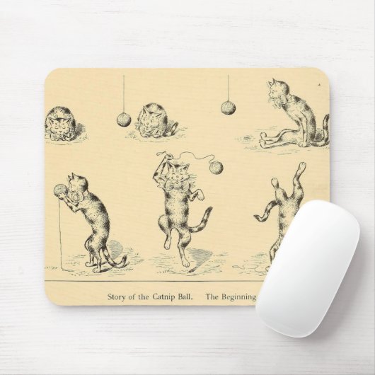 Vintag Funny Catnip Cat Mousepad (Mit Mouse)