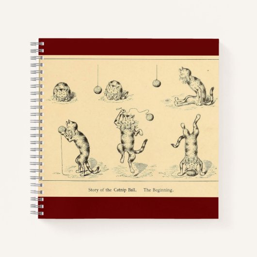 Vintag Funny Catnip Cat Notizblock (Vorderseite)
