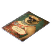 Vintag Funny Dog Glam Lady Spiry Notebook Notizblock (Linke Seite)