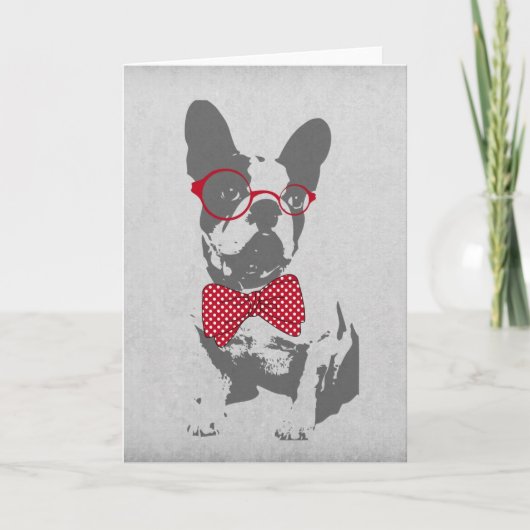 Vintag Funny French Bulldog Karte (Vorderseite)