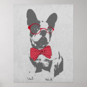 Vintag Funny French Bulldog Poster (Vorne)