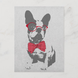 Vintag Funny French Bulldog Postkarte