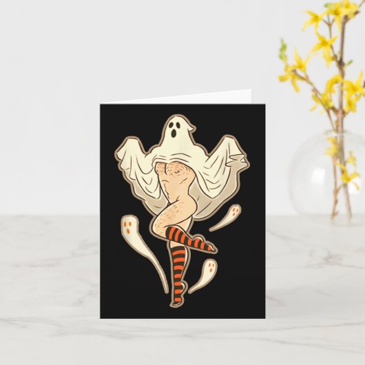 Vintag Funny Gay Halloween Karte (Gelbe Blume)