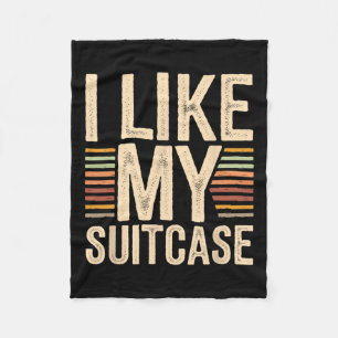 Vintag Funny I Like my Suitcase Trump Meme 2 Fleecedecke