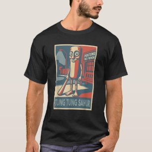 Vintag Funny Meme Brainrot Tung Tung Tung Sahur T-Shirt